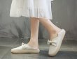 画像7: women's soft leather  flat bow soft sole shoes slip-ons  フラットボウソフトソールパンプス バレーシューズ サンダル (7)
