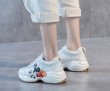 画像4:  women's Mickey Mouse Platform Lace Up Sneakers 厚底ミッキーマウス厚底プラットフォームレースアップスニーカースニーカー  (4)