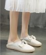 画像6: women's soft leather  flat bow soft sole shoes slip-ons  フラットボウソフトソールパンプス バレーシューズ サンダル (6)