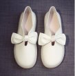 画像4: women's soft leather  flat bow soft sole shoes slip-ons  フラットボウソフトソールパンプス バレーシューズ サンダル (4)