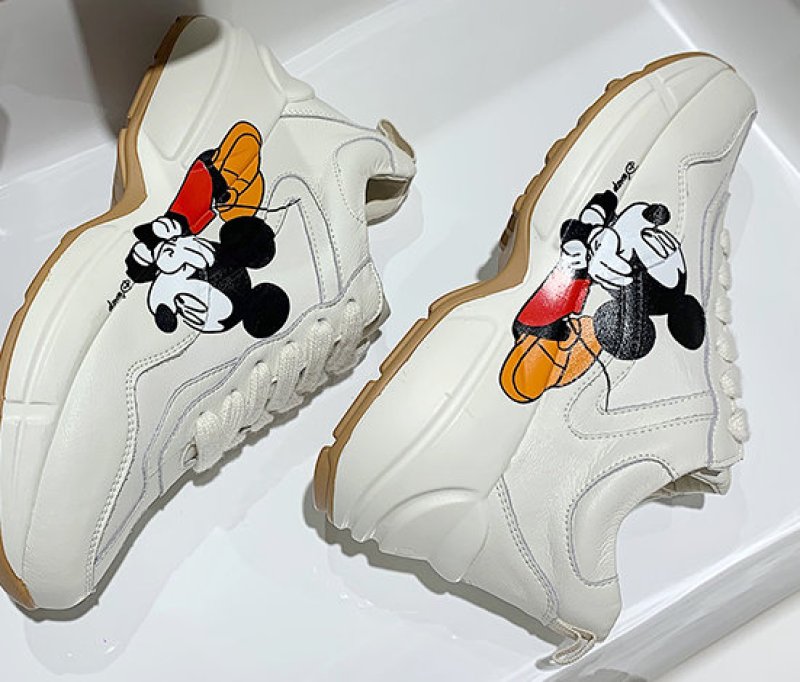 画像6:  women's Mickey Mouse Platform Lace Up Sneakers 厚底ミッキーマウス厚底プラットフォームレースアップスニーカースニーカー  (6)
