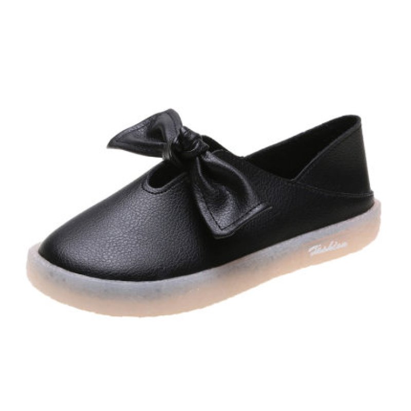 画像2: women's soft leather  flat bow soft sole shoes slip-ons  フラットボウソフトソールパンプス バレーシューズ サンダル (2)