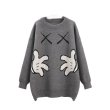 画像3: Women's Mickey Mouse Print Oversize Sweater pullover　ミッキーマウスプリントオーバーサイズセーター プルオーバー (3)