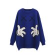 画像2: Women's Mickey Mouse Print Oversize Sweater pullover　ミッキーマウスプリントオーバーサイズセーター プルオーバー (2)