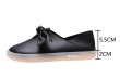 画像9: women's soft leather  flat bow soft sole shoes slip-ons  フラットボウソフトソールパンプス バレーシューズ サンダル (9)