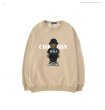 画像2:  men's men and women loose long sleeve sweater bear print round neck  sweatshirtユニセックス男女兼用クマベアープリントプルオーバ ートレーナー (2)