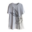 画像3: Women's Bugs Bunny short-sleeved T-shirt Looney Tunes Bugs Bunny バッグス・バニー バッグス・バニープリント半袖Tシャツ　ユニセックス男女兼用 ルーニー・テューンズ (3)