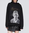 画像2: women'planet portrait printing&Sequins hoodie pullover loose hoodie　プラネットポートレート＆スパンコール付きフーディーパーカー　プルオーバー (2)