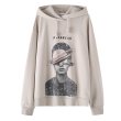 画像1: women'planet portrait printing&Sequins hoodie pullover loose hoodie　プラネットポートレート＆スパンコール付きフーディーパーカー　プルオーバー (1)