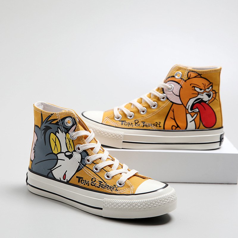 ジェリー men's high cut lace-upTom and Jerry shoes Sneakers shoes