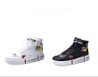 画像2: men's  high cut lace-up LAKERS  Sneakers shoes ユニセックス男女兼用 ハイカットレースアップハイトップLAKERSスニーカー (2)