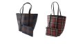 画像6: Woman’s large capacity Check Shoulder tote bag messenger bag　ユニセックス男女兼用トートショルダーチェック柄バッグ (6)