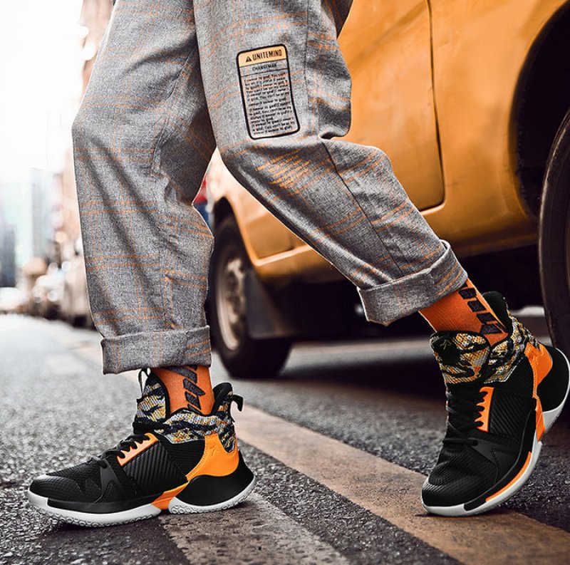 画像10: men's  high cut lace-up breathable shock absorption Sneakers shoes ユニセックス男女兼用 ハイカットレースアップハイトップ衝撃吸収スニーカー (10)