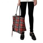 画像1: Woman’s large capacity Check Shoulder tote bag messenger bag　ユニセックス男女兼用トートショルダーチェック柄バッグ (1)