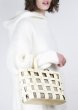 画像3: Woman’snew style pouch woven mesh tote bag cage canvas detachable inner bag vegetable basket bag handbag　メッシュトートバッグケージバスケットバッグ　 (3)