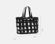 画像6: Woman’snew style pouch woven mesh tote bag cage canvas detachable inner bag vegetable basket bag handbag　メッシュトートバッグケージバスケットバッグ　 (6)