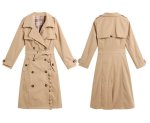 画像2: Ruffled trench coat long coat   フリル付きトレンチコートロングコート (2)