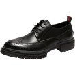 画像1: Men's single leather Oxford Wing tip  business dress shoes レザーレースアップウイングチップローファー スリッポンシューズ　 (1)
