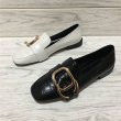 画像10: women's leather  low-heeled loafers square buckle  pumps loafers slip-ons  本革レザースクエアヘッドバックル付きローファーパンプス　 (10)