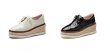 画像4:  women'sPatent leather espadrille lace-up leather loafers sneakers　本革パテント　エナメルレザー厚底エスパドリーユレースアップレザーローファー スニーカー (4)