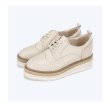 画像3:  women's Thick bottom espadrille lace-up leather loafers sneakers  厚底エスパドリーユレースアップレザーローファー スニーカー (3)