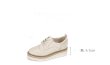 画像6:  women's Thick bottom espadrille lace-up leather loafers sneakers  厚底エスパドリーユレースアップレザーローファー スニーカー (6)