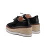 画像6:  women'sPatent leather espadrille lace-up leather loafers sneakers　本革パテント　エナメルレザー厚底エスパドリーユレースアップレザーローファー スニーカー (6)