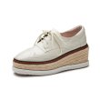 画像2:  women'sPatent leather espadrille lace-up leather loafers sneakers　本革パテント　エナメルレザー厚底エスパドリーユレースアップレザーローファー スニーカー (2)