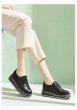 画像8:  women's Thick bottom espadrille lace-up leather loafers sneakers  厚底エスパドリーユレースアップレザーローファー スニーカー (8)