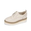 画像1:  women's Thick bottom espadrille lace-up leather loafers sneakers  厚底エスパドリーユレースアップレザーローファー スニーカー (1)