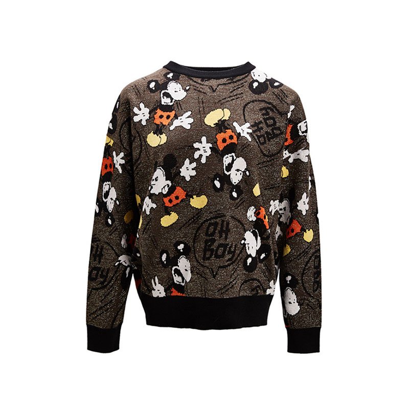 画像7: Women's Mickey Mouse pattern printed sweater  Jacket  ミッキーマウスパターンプリントセーター (7)