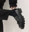画像2: Men's Platform tassel leather loafers shoes 厚底タッセルレザーローファー スリッポンシューズ　 (2)