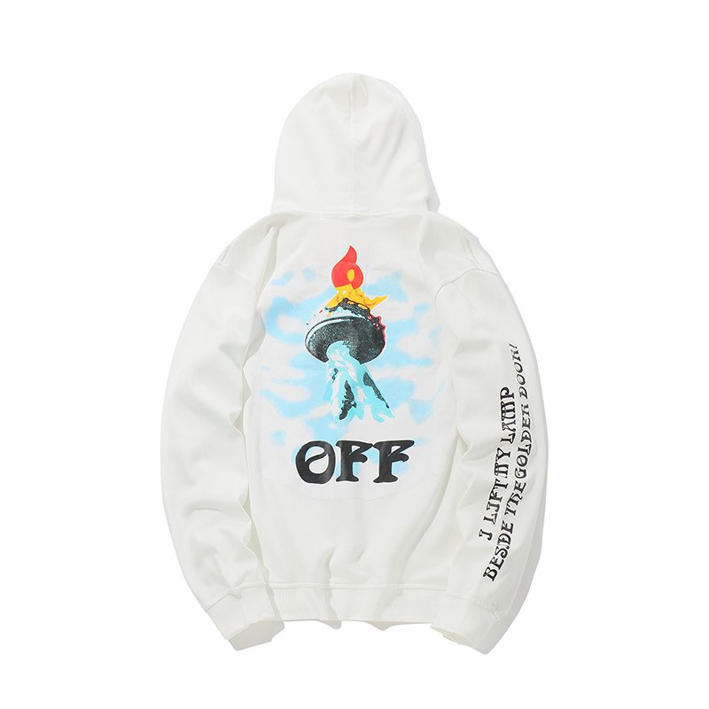 画像8:  men's Liberty Torch printing  hooded sweater shirt ユニセックス男女兼用リバティトーチプリントフーディーパーカー トレーナー (8)