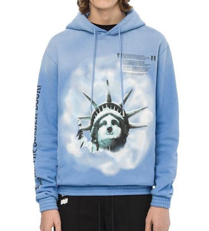 画像3:  men's Liberty Torch printing  hooded sweater shirt ユニセックス男女兼用リバティトーチプリントフーディーパーカー トレーナー (3)