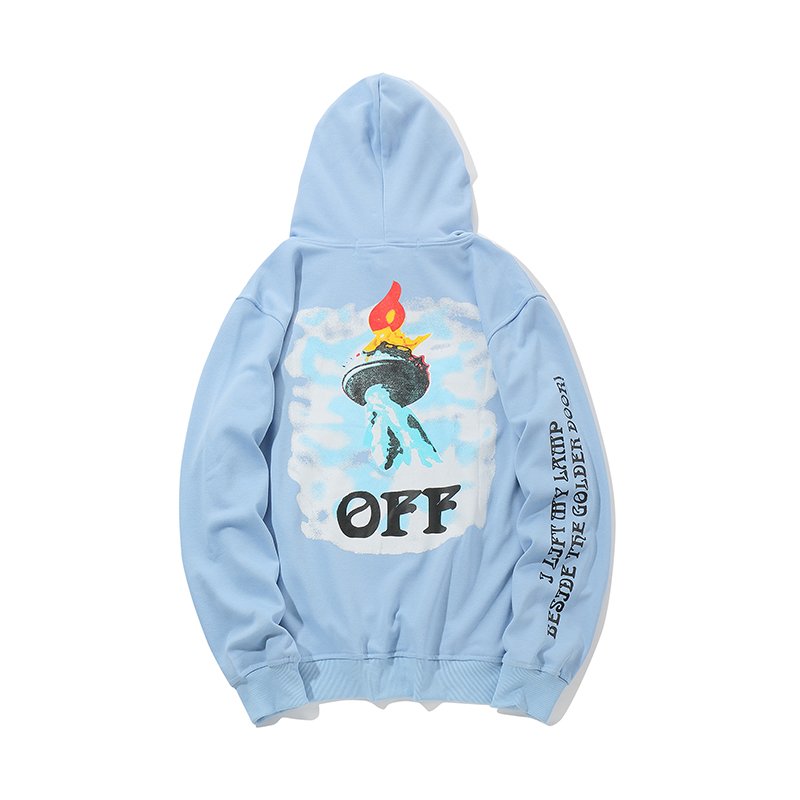 画像10:  men's Liberty Torch printing  hooded sweater shirt ユニセックス男女兼用リバティトーチプリントフーディーパーカー トレーナー (10)
