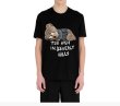 画像2:  men's men and women  bear print loose  short sleeveT-shirt ユニセックス男女兼用半袖 クマプリントTシャツプルオーバ ー (2)