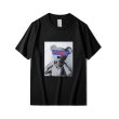 画像4:  men's men and women blindfold bear loose  short sleeve Long sleeveT-shirt ユニセックス男女兼用半袖 長袖目隠しクマプリントTシャツプルオーバ ー (4)