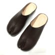 画像1: women's tabi Valley flat split toe half slippers pumps shoes  レザー足袋tabiバレーフラット スリッパ サンダル パンプスシューズ  (1)