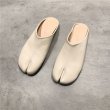 画像3: women's tabi Valley flat split toe half slippers pumps shoes  レザー足袋tabiバレーフラット スリッパ サンダル パンプスシューズ  (3)