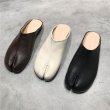 画像5: women's tabi Valley flat split toe half slippers pumps shoes  レザー足袋tabiバレーフラット スリッパ サンダル パンプスシューズ  (5)