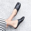 画像2: women's tabi Valley flat split toe half slippers pumps shoes  レザー足袋tabiバレーフラット スリッパ サンダル パンプスシューズ  (2)