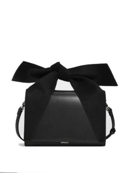 画像1: Woman’s Double Material Bow Bag small bag　ダブルマテリアルボー リボントートショルダーバッグ (1)