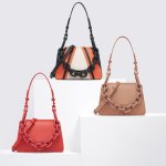 画像8: Woman’s chain ring decoration flip hand ladle shoulder lipstick package handbag　フリップハンドレードルショルダー口紅バッグトート ショルダークロスボディーハンドバック　斜め掛け (8)