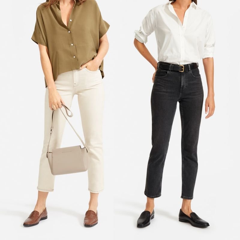 画像6: women's square head loafers  flat British style  leather shoes   本革レザースクエアヘッドローファー パンプスシューズ  (6)