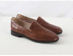 画像4: women's square head loafers  flat British style  leather shoes   本革レザースクエアヘッドローファー パンプスシューズ  (4)