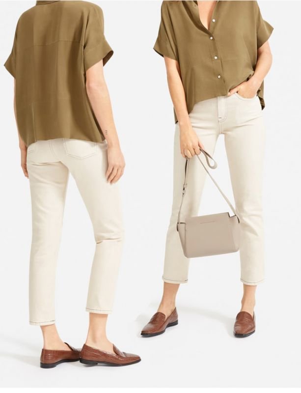 画像11: women's square head loafers  flat British style  leather shoes   本革レザースクエアヘッドローファー パンプスシューズ  (11)