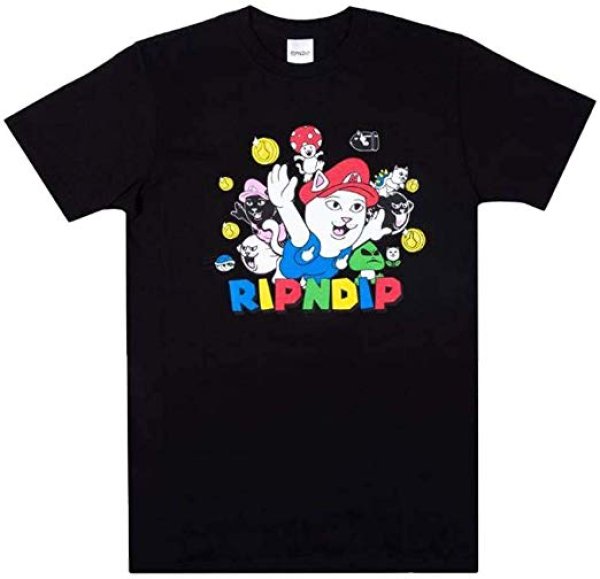 画像1: Mens RIPNDIP Nermio Tee Black　ネルミオティーブラックTシャツユニセックス男女兼用　 (1)