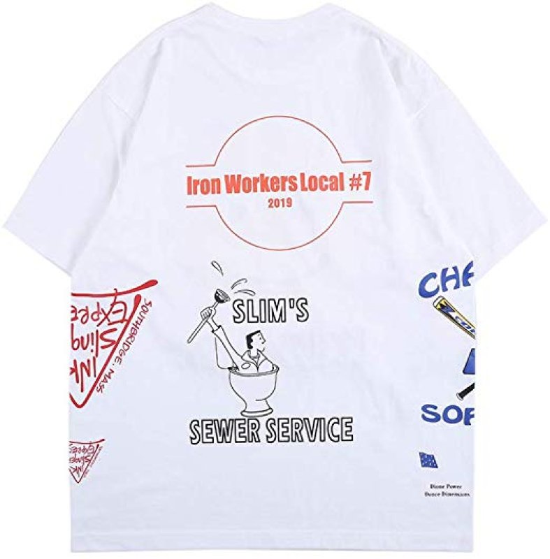 画像4: NAGRI Iron Workers Local T-Shirt NAGRIスマイル半袖Tシャツユニセックス男女兼用  (4)