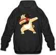 画像2:  Men's Dabbing Pug Hoodie Casual Sweatshirt  　メンズパグフーディー パーカースウェットユニセックス男女兼用 (2)