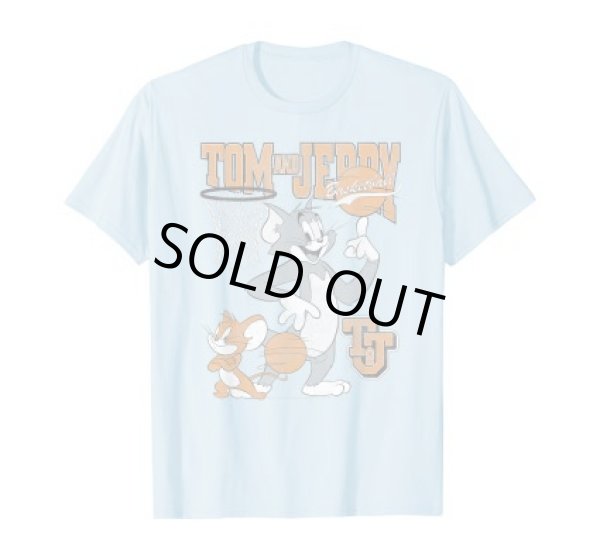 画像1: Tom and Jerry Spinning Basketball T-Shirt　トムとジェリースピニングバスケットボールTシャツメンズ半袖Tシャツユニセックス男女兼用　 (1)